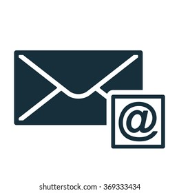  envelope icon flat black closed email