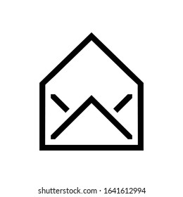 Envelope icon Flat design style, vector illustration