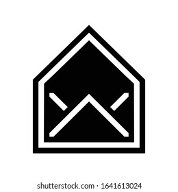 Envelope icon Flat design style, vector illustration