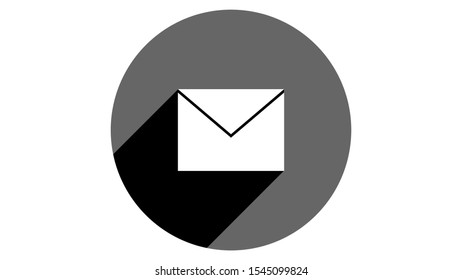 Envelope icon. Flat icons vector design. Simple icons with shadows