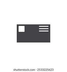 Envelope icon Flat simple outline set