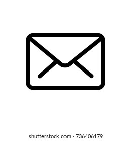 Envelope icon, flat vector graphic on isolated background.