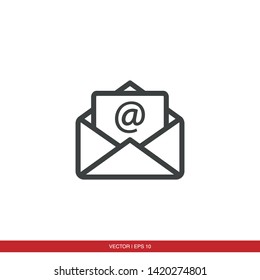 Envelope Icon Flat Vector Illustration - Vector