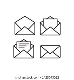 Envelope Icon Flat Vector Illustration - Vector