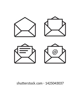 Envelope Icon Flat Vector Illustration - Vector