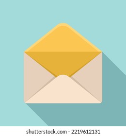 Envelope icon flat vector. Mail letter. Email paper