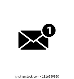Envelope icon flat vector template design trendy
