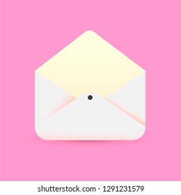 Envelope icon, graphic design template, message logo, vector illustration