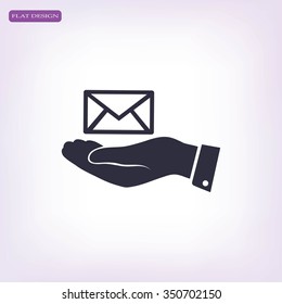 envelope icon in hand 