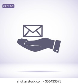 envelope icon in hand 