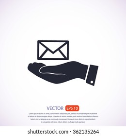 envelope icon in hand 