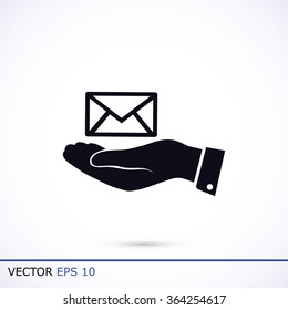 envelope icon in hand 