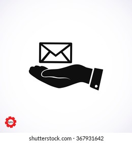 envelope icon in hand 
