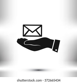 envelope icon in hand 