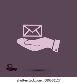 envelope icon in hand 