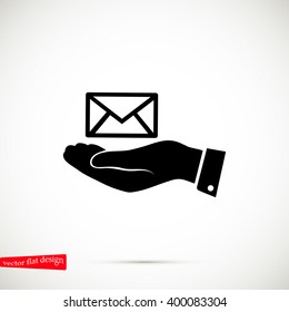 envelope icon in hand 