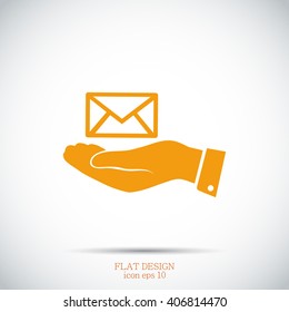 envelope icon in hand 