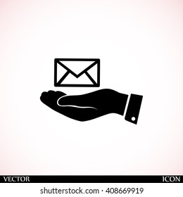 envelope icon in hand 