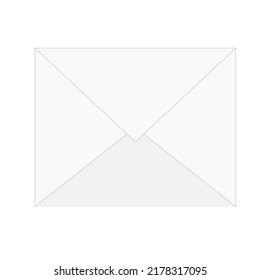 Envelope icon. Envelope illustration isolated on white background. Concept of communication and message transfer