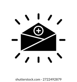 Plantilla de diseño de Vector de ilustración de icono de sobre