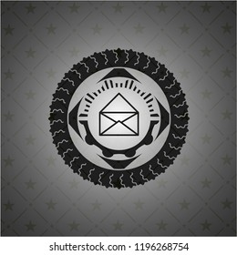 envelope icon inside black badge