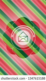 envelope icon inside christmas badge.