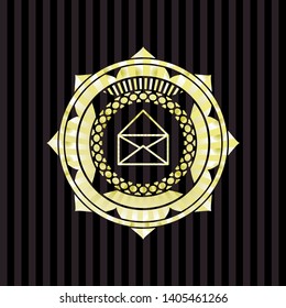 envelope icon inside gold badge