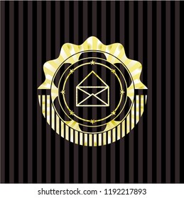 envelope icon inside golden badge