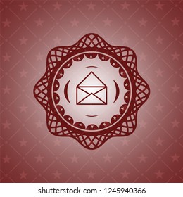 envelope icon inside red icon or emblem