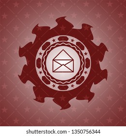envelope icon inside red emblem