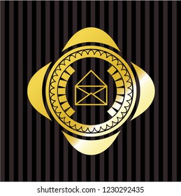 envelope icon inside shiny emblem