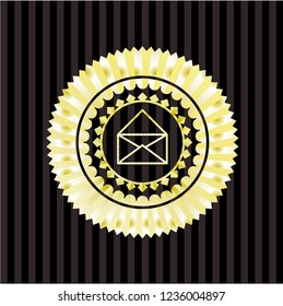 envelope icon inside shiny emblem