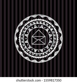 envelope icon inside silvery badge