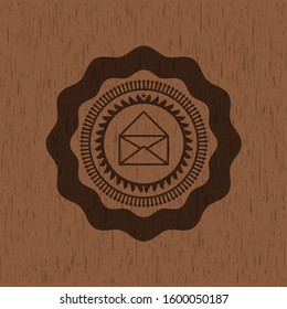 envelope icon inside wooden signboards