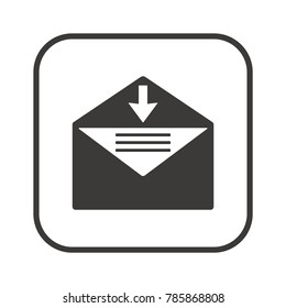 Envelope  icon,  isolated. Flat  design.