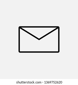 Envelope icon isolated on white background. Vector illustration.