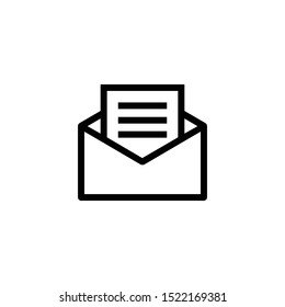 Envelope Icon isolated on white background. Mail symbol for your web site design, logo, app,Vector illustration.