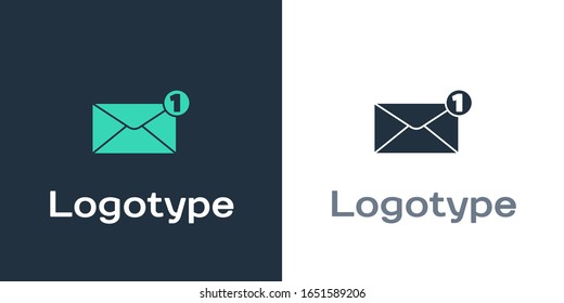 Icono sobre aislado en fondo blanco. Concepto de mensaje recibido. Nuevo mensaje entrante de correo electrónico, sms. Servicio de entrega de correo. Elemento de plantilla de diseño del logotipo.  Ilustración vectorial