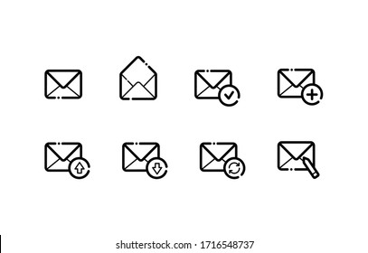 Envelope icon isolated on white background. Envelope logo in trendy design style for web site and mobile app. Envelope vector icon modern and simple symbol.