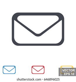 Envelope icon isolated on white background. Flat