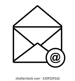Envelope icon. Isolated vector symbol.