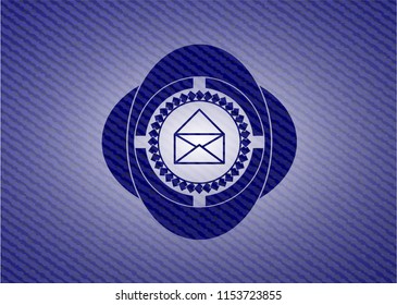 envelope icon with jean texture