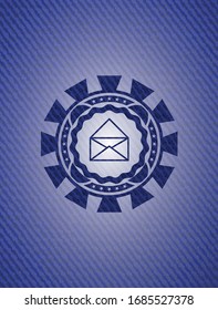 envelope icon with jean texture