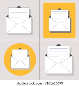 envelope icon letter vector illustration