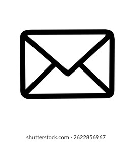 envelope icon line art style for mail message email symbol