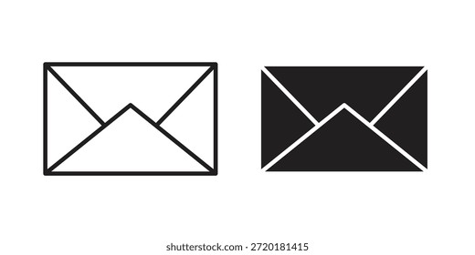 Ícone de envelope no design de linha. Vetor de ícone simples