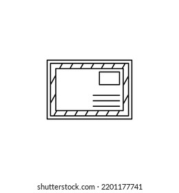 Envelope icon in line style icon, isolated on white background
