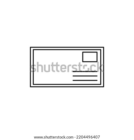 Envelope icon in line style icon, isolated on white background