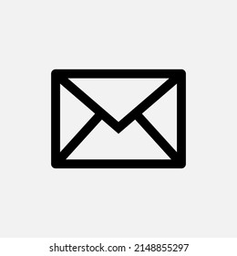 Envelope icon line style with white background