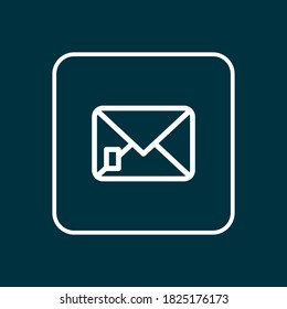 Envelope icon line symbol. Premium quality isolated letter element in trendy style.
